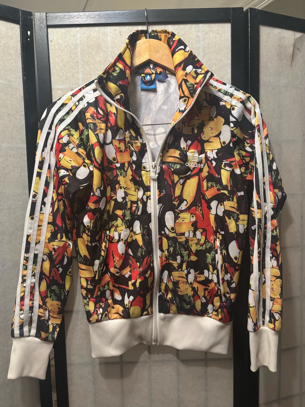 ADIDAS x FARM RIO "Tucanario" Firebird TT (Track Top) Zip Up Jacket, RARE